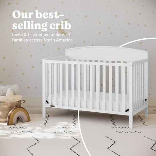 Graco Benton 5-in-1 Convertible Crib - White 1