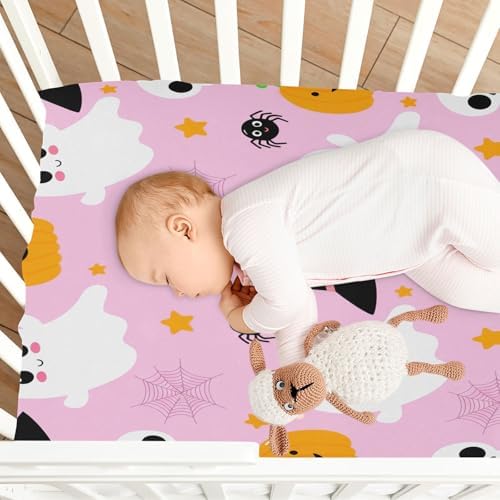 FUGIDOG Halloween Boo Crib Sheet for Baby