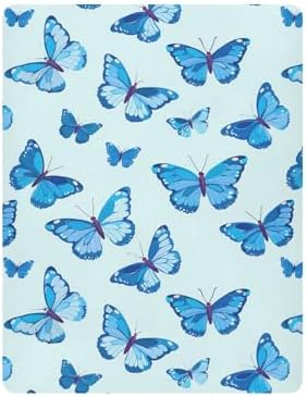 Wassud Blue Butterflies Crib Sheets for Boys and Girls
