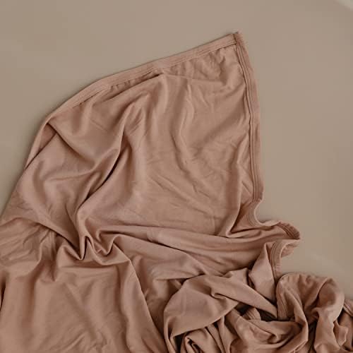 Mushie Stretchy Baby Swaddle Blanket Blush