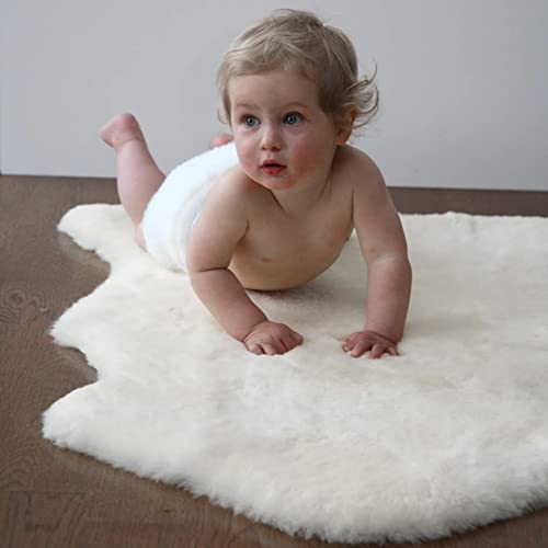 HUAHOO Premium Baby Sheepskin Rug 25ft x 35ft