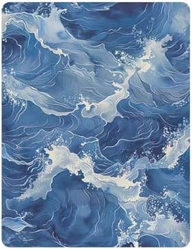 Wassud Blue Waves Crib Sheets for Boys Girls 1