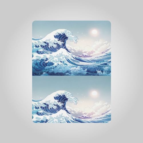 Wassud Blue Wave Crib Sheets 28x52 Inch Pack and Play 1