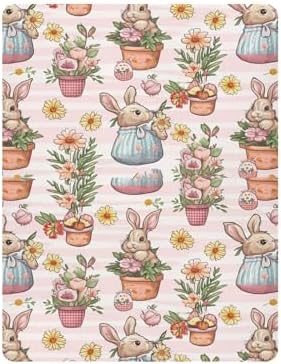 Wassud Bunny and Basket Crib Sheets Pack 27x39 Inch