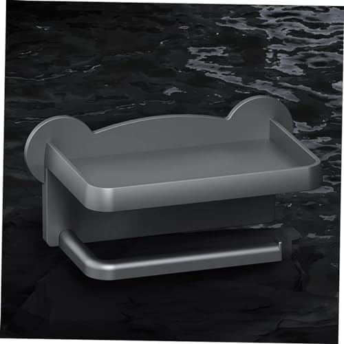 POPETPOP Double Paper Towel Holder Wall Mount Storage Rack for Bathroom