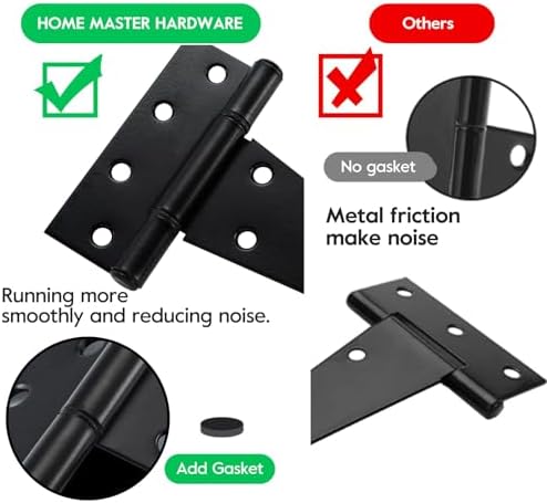 HOME MASTER HARDWARE 8 Inch Gate Hinges 4 Pack