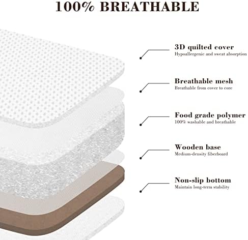 ANGELBLISS Baby Bassinet with Washable Mattress and 6-Level Adjustability