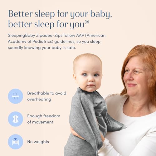 SleepingBaby Zipadee-Zip Transition Swaddle - Hall of Fame Grey Heather