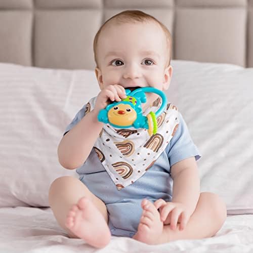 GLLQUEN BABY 6 Pack Swaddle Blankets Rainbow Design