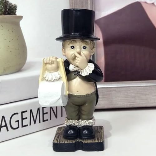 Funny Toilet Paper Holder Stand with Modern Style Figurine