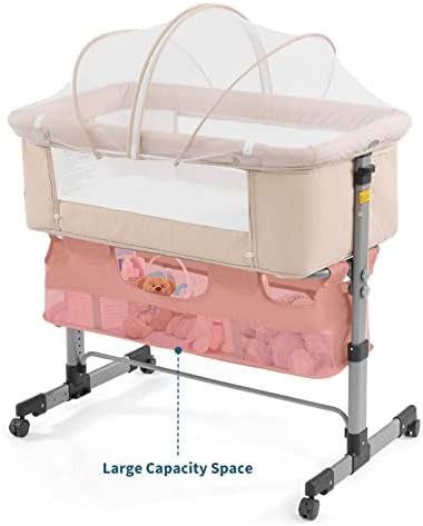 3in1 Bedside Crib with Mosquito Net for Baby