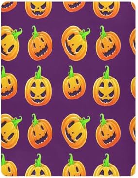 FUGIDOG Halloween Pumpkin Crib Sheets for Boys Girls