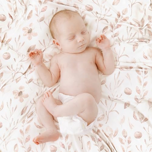 GRSSDER Super Soft Jersey Knit Swaddle Blanket for Baby Girls