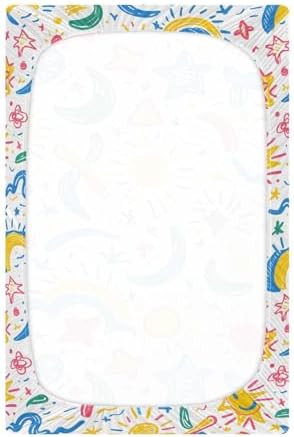 ALAZA 42 Crib Sheets for Girls and Boys