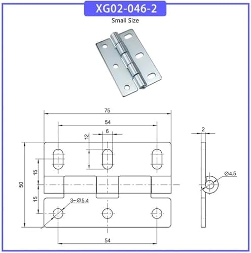 Industrial Food Machine Door Hinge 1pc XG02-046-2-S