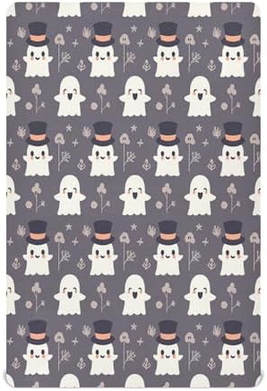 FUGIDOG Halloween Boo Crib Sheets for Boys Girls