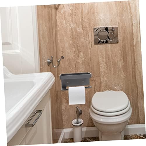 Space-Saving Wall-Mounted Toilet Paper Holder with Shelf 1