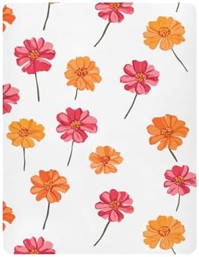 Wassud Flowers Pattern Crib Sheets 27x39 Inch