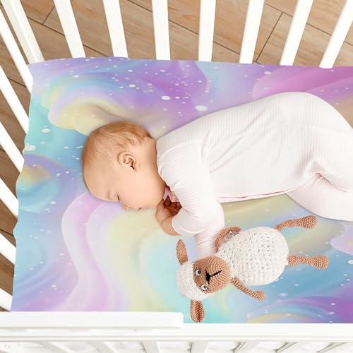 Wassud Colorful Wave Crib Sheets Pack