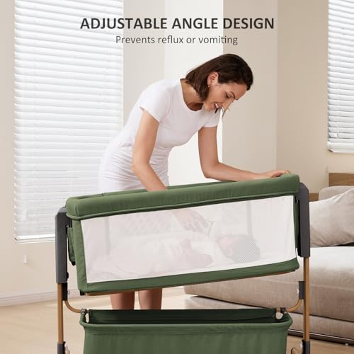 LovliTod Baby 3 in 1 Bassinet with 6-Height Adjustability