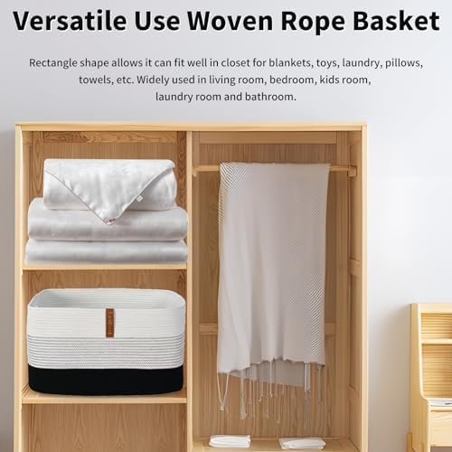 Romea Lutiss Large Blanket Basket - 22x17x12 Black