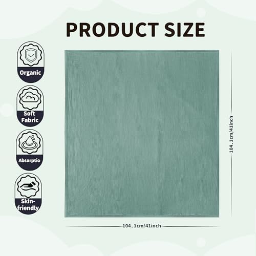 GUNTAIL Muslin Swaddle Blankets 2 Pack Soft Breathable for Newborn