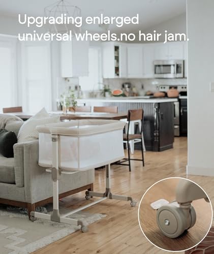 Fodoss Baby Bassinet with Wheels and 7 Height Adjustments
