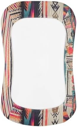 Daulesho Indian Native Stripe Crib Sheet for Baby
