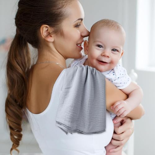 Arnzion 3 Pack Muslin Swaddle Blankets 40x40in - Ultra Soft and Breathable
