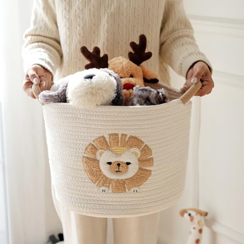 Tidelit Cute Toy Storage Basket with Lion Design