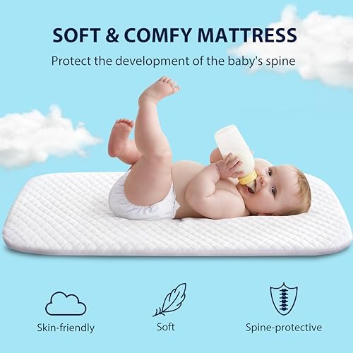 3 in 1 Baby Bassinet with Mattress and Wheels Gray
