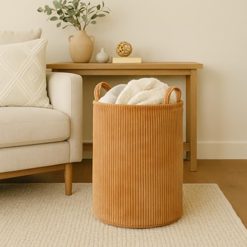 PUTSKA Laundry Basket Hamper Extra Large Brown
