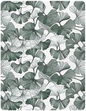 Wassud Gray Leaves Crib Sheets for Boys and Girls