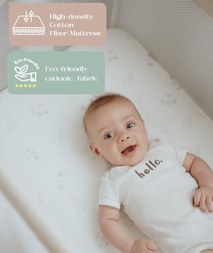 Fodoss Baby Bassinet with Wheels and 7 Height Adjustments
