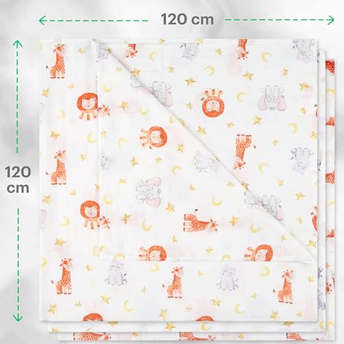 San Francisco Baby Muslin Swaddle Blankets 3-Pack 1
