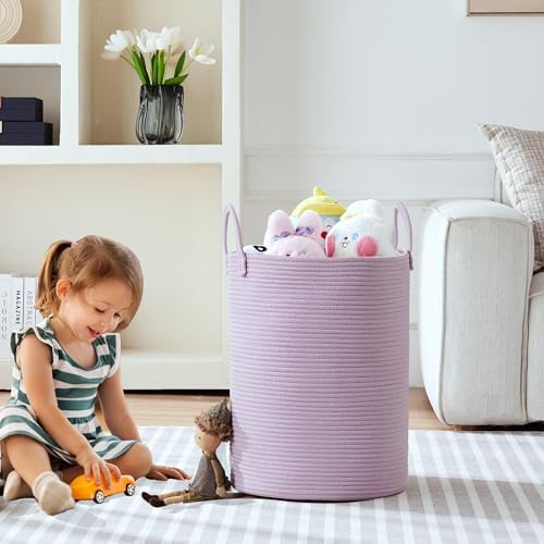 MOJOSCEND Purple Cotton Rope Baby Hamper