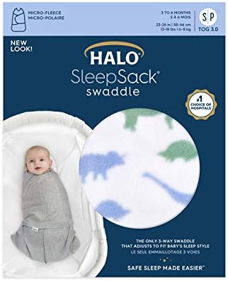 HALO Micro-Fleece Sleepsack Swaddle Dinos 3-6 Months