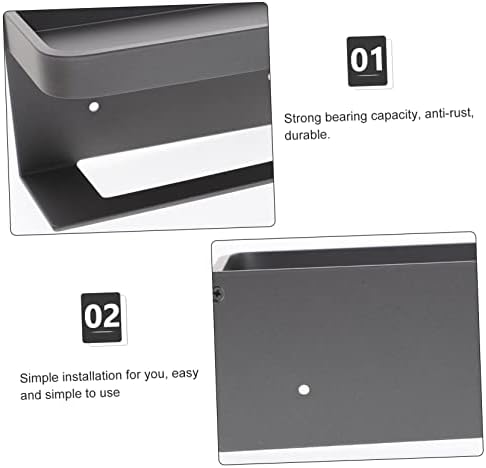 Angoily High-Capacity Aluminum Toilet Paper Holder with Shelf