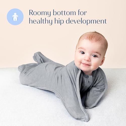 SleepingBaby Zipadee-Zip Transition Swaddle - Hall of Fame Grey Heather