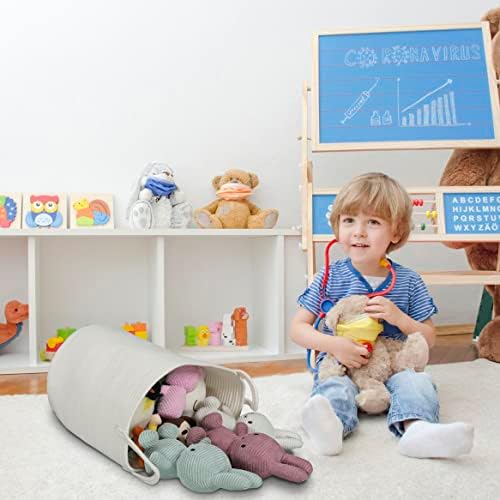 Cotton Rope Laundry Hamper with Handles 15x18 1