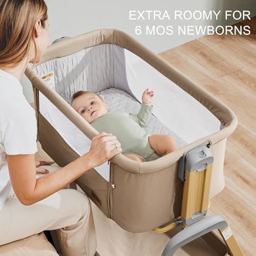 Jimglo 3 in 1 Baby Bassinet with Wheels and Mattress 1