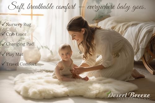 Real New Zealand Lambskin Baby Rug - 2x3 Feet
