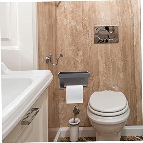 FOYTOKI Wall-Mounted Toilet Paper Holder with Shelf