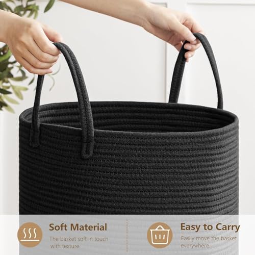 Joybest 72L Woven Laundry Basket - Black