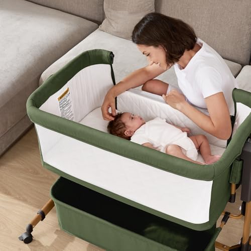LovliTod Baby 3 in 1 Bassinet with 6-Height Adjustability