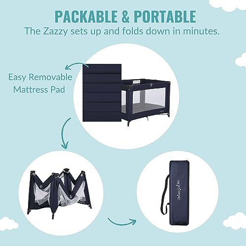 Dream On Me Zazzy Portable Playard with Bassinet