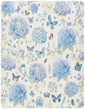 Jihqo Blue Hydrangeas Crib Sheets 52x28 Inch