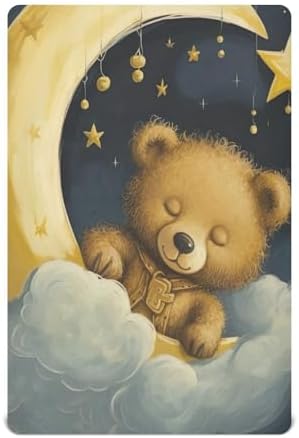 Wassud Crib Sheets Breathable Pack and Play Fitted 27x39 Inch