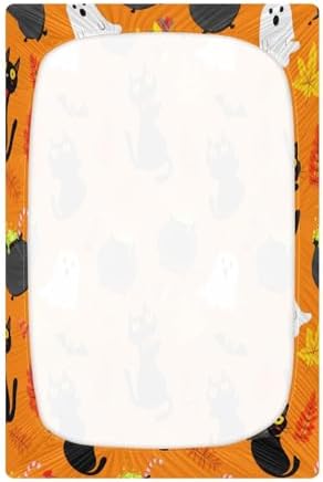 FUGIDOG Halloween Boo Crib Sheet for Baby 1