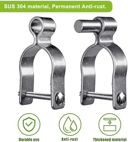 Insaga 2 Pack 1-38 Gate Hinge Kit with Bolts and Nuts